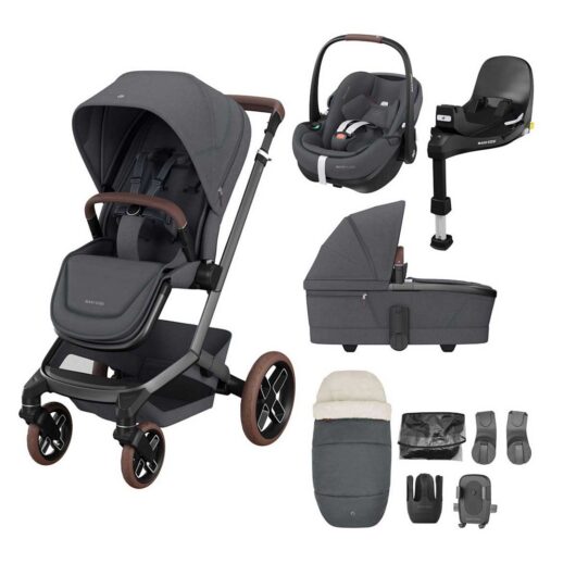 Maxi Cosi Maxi-Cosi Fame 9 Piece Premium Bundle Twillic Graphite