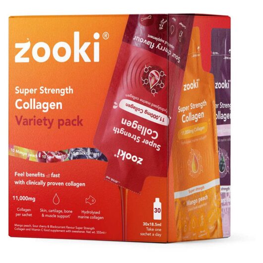 Zooki Super Strength Marine Collagen 11,000Mg, Variety Pack - 30X18.5Ml Liquid Sachets